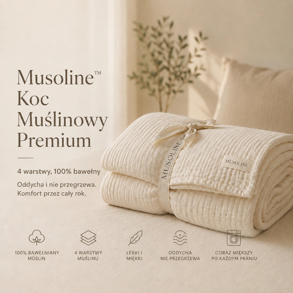 Musoline™ Koc Muślinowy dla Dorosłych